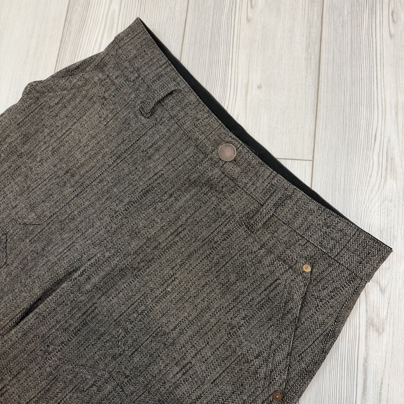 Democracy Ab Solution Skyrise Ponte Patched Pants Peanut Butter Black Size 16 - Picture 4 of 11